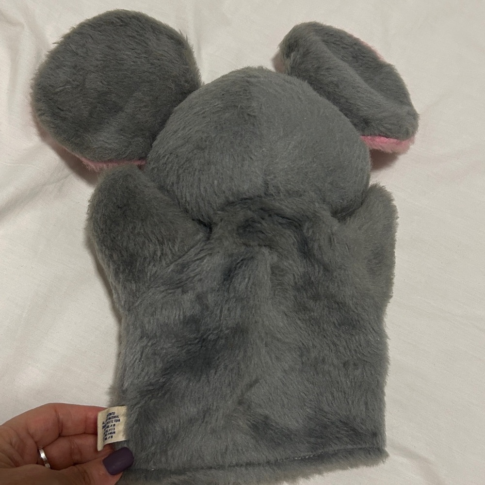 RARE 70’s Vintage Animal Fair Inc. Miley Mouse plush hand puppet Made in USA - Picture 12 of 17